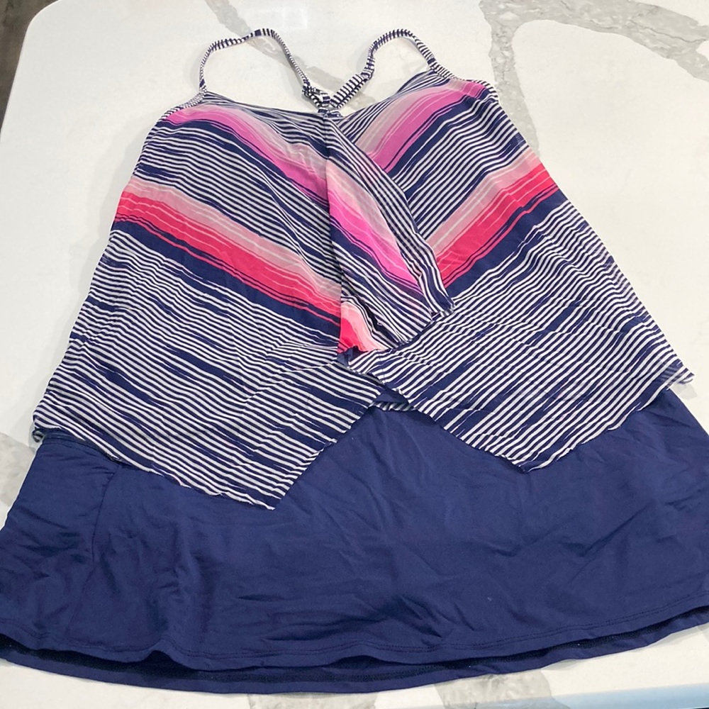 Ladies Beach House Tankini Skirted Swimsuit